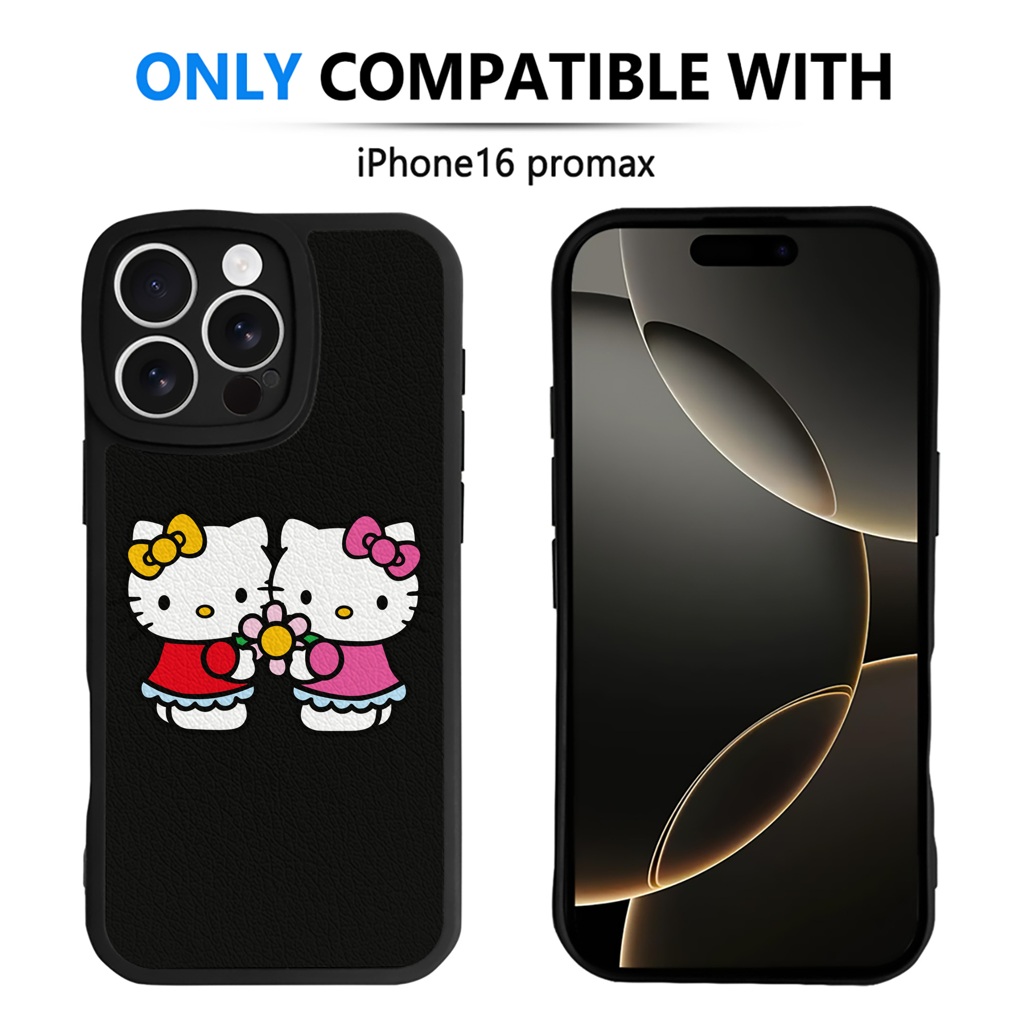 （画像用） Hello Kitty ハローキティ 【iPhone 16シリーズ対応】シリコンスマホケース（レザー調） 材質：シリコン